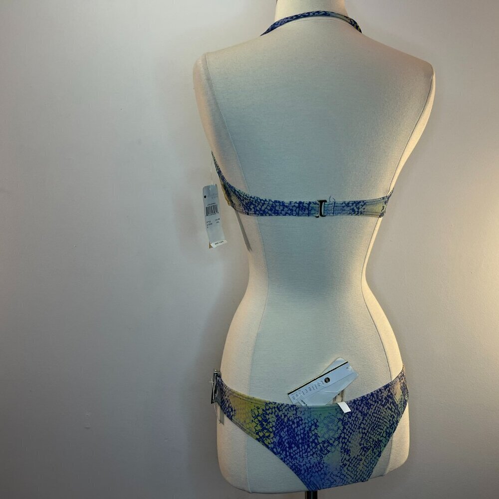 Women's Blue-Green Ombre Bandeau Bikini Set - Picture 4 of 5